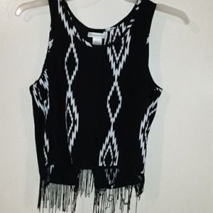 Aztec print sleeveless blouse